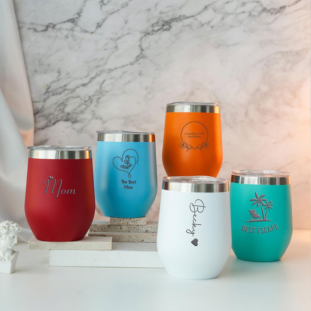 맞춤 이름 하트 스테인리스 스틸 와인 텀블러, 개인 맞 - Coffee Equipment Names 리뷰 및 가격