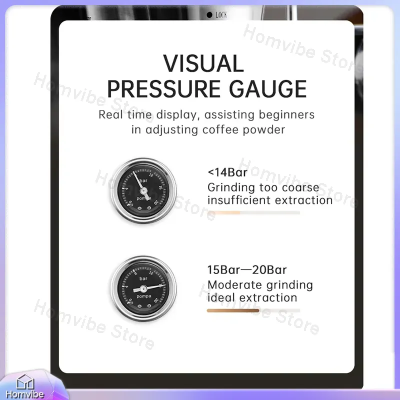 20바 세미 자동 에스프레소 머신, 스테인리스 스틸 커 - Pressure Gauge Espresso 리뷰 및 가격