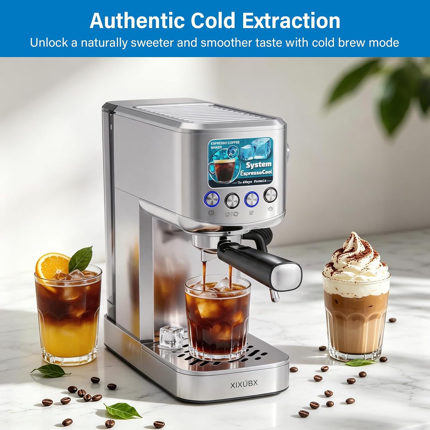 카푸치노, 라떼용 우유 거품기 포함 콜드브루 에스프레소 - Pressure Gauge Espresso 리뷰 및 가격