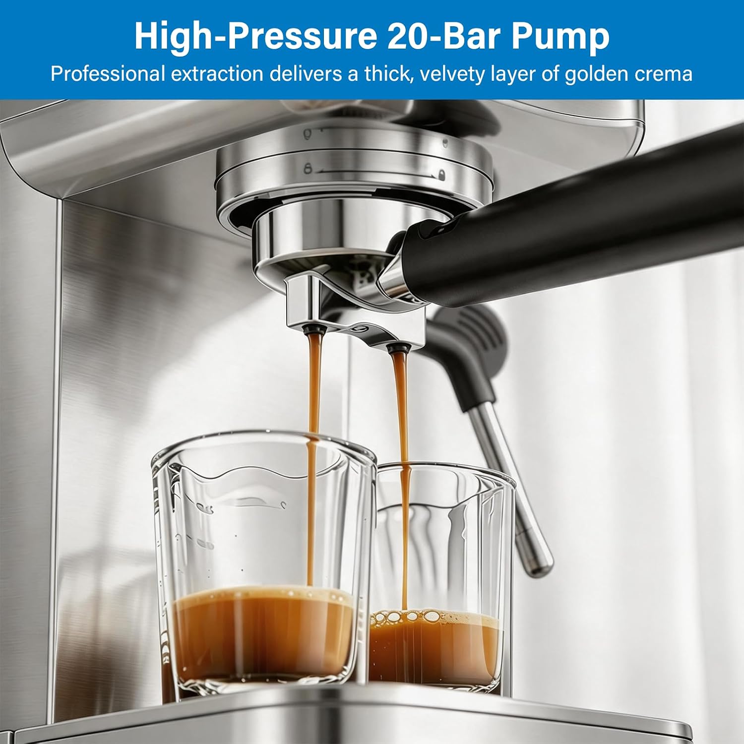 카푸치노, 라떼용 우유 거품기 포함 콜드브루 에스프레소 - Pressure Gauge Espresso 리뷰 및 가격