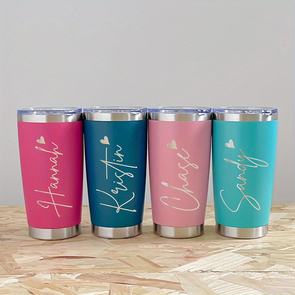 맞춤 이름 각인 20온스 스테인리스 스틸 텀블러, 하트 - Coffee Equipment Names 리뷰 및 가격