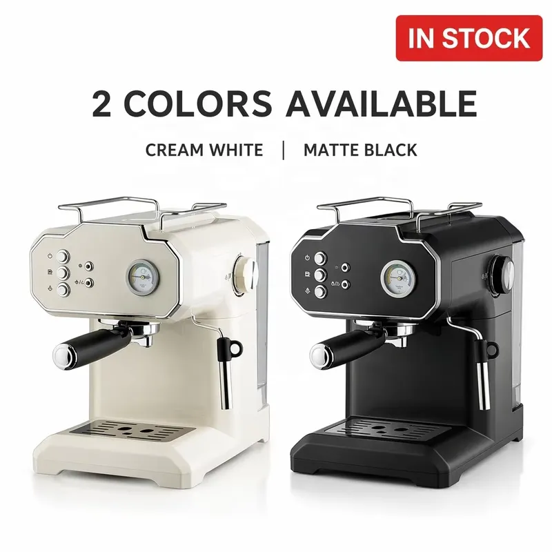 레트로 반자동 에스프레소 머신 850W 1.8L 더블  - Pressure Gauge Espresso 리뷰 및 가격