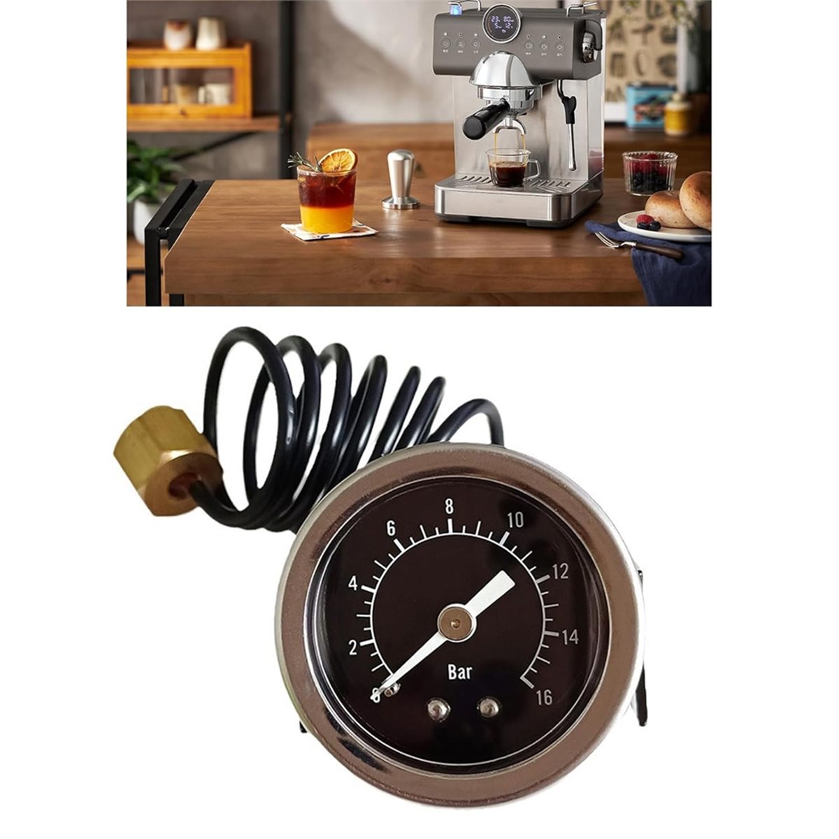 A47T 고정밀 16바 압력 게이지, 간편한 설치와 명 - Pressure Gauge Espresso 리뷰 및 가격
