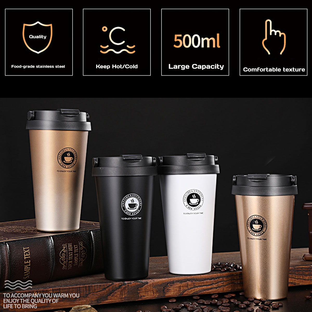 보온 보냉 여행용 커피 머그컵 16온스 스테인리스 스틸 - Coffee Equipment Usa 리뷰 및 가격